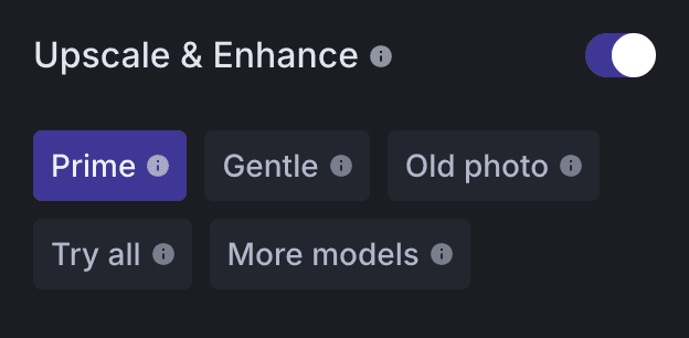 Choose enhancement type